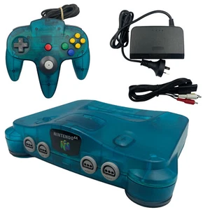 Nintendo 64 Console Ice Blue Funtastic Edition w/ Controller + Cables PAL - Picture 1 of 15