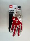 Under Armour UA Motive Batting Gloves Women Size Large White/red New with Tags