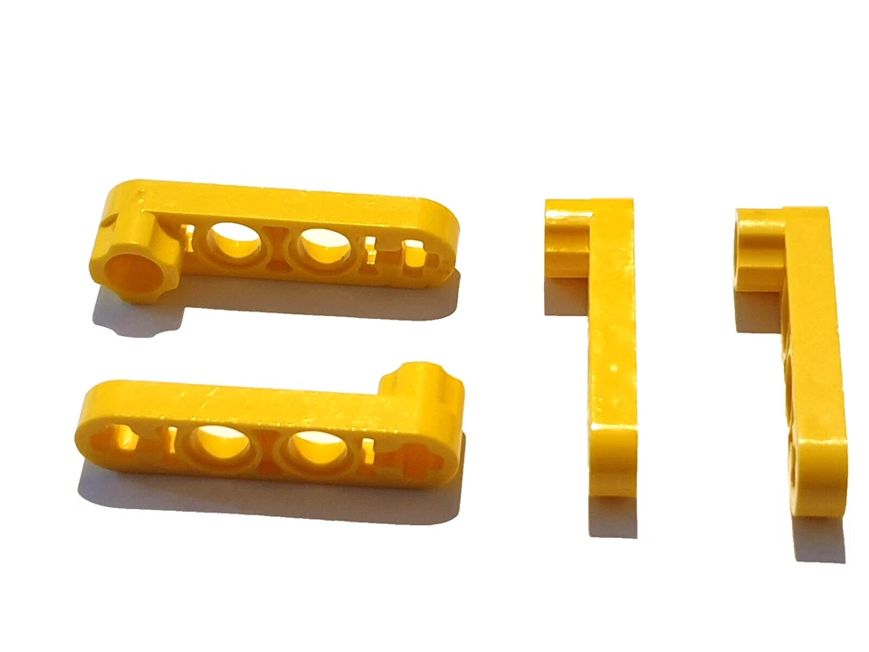 4x Lego Technic Liftarm flach 1x4x0,5 Verbinder Achsloch #2825 Gelb - Bild 1 von 1