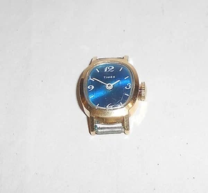 Vintage Timex Blue Dial Ladies Wind Up Wrist Watch for Spares / Repair - Picture 1 of 3
