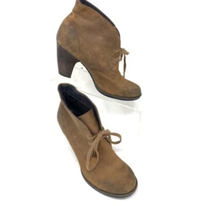 Indigo by Clarks Damen braun abgenutzte Leder Holz Absatz Stiefeletten, Größe 7,5, - Bild 1 von 12