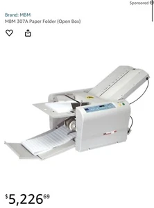 MBM 307A Automatic Tabletop Paper Folding Machine.  Or Best Offer - Picture 1 of 2