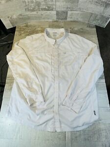 REI Co-Op Shirt Mens XXL Tall White Fishing Hiking Vented Breathable Lightweight