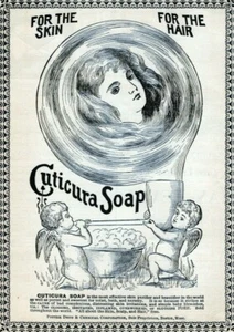 1894 Cuticura Soap Beautifying Soap Advertisement Angels Beauty Hair & Skin L3M - Picture 1 of 5