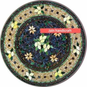 2' black Marble Dining Coffee Center Table Top inlay mosaic decor room home L2 - Bild 1 von 4