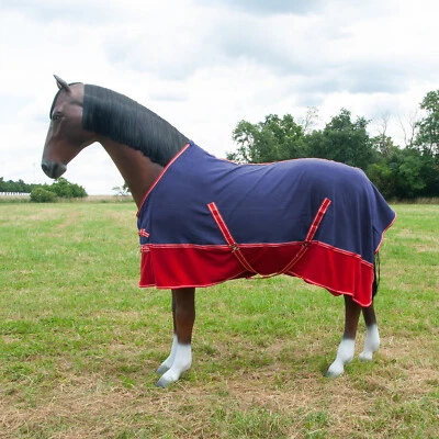 Abschwitzdecke -MAX- für große Pferde : Farbe - Rot/Grau - Bild 1 von 3