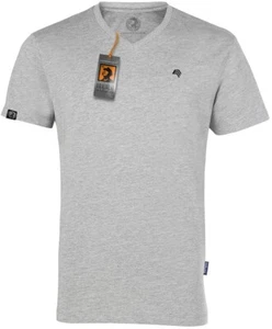 RMH 0102 Herren Bio-Baumwolle Luxury V-Neck T-Shirt COMPANIEER Grau Heather ... - Bild 1 von 4
