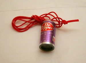 Vtg Toy Vending Prize Dr Pepper Soda Can Plastic Necklace Pendant 1980s NOS New - Picture 1 of 2
