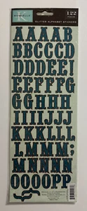 K Marcella by K & Company Glitter Alpha & Number Stickers-Blue & Brown - Picture 1 of 2