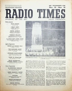 Nov 8th 1946 Radio Times BBC TV post-WWII 2 wartime ads programmes - Picture 1 of 6