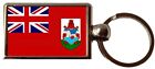 Bermuda British Island Luxury Double Sided Metal Keyring And Velvet Gift Bag