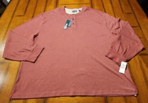 ARROW BIG & TALL 3 BUTTON POLO SHIRT 3XL LONG SLEEVE RED HEATHER NWT $50 - Bild 1 von 11