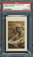 1923 V100 Willard's Chocolate Jimmy Dykes PSA 7 Philadelphia Athletics