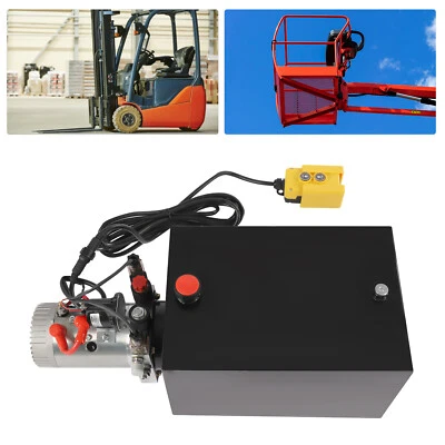 Bomba hidráulica de doble efecto de 20 cuartos de galón depósito de remolque 3000 W paquete de unidades 12 V Foto 1 de 4