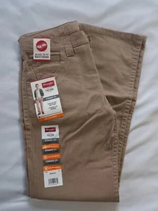 Wrangler Jeans Boys Size 12 Regular Tan Straight Leg Adjustable Waist Pants - Picture 1 of 10