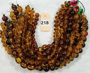 14 STRÄNGE Bernstein Optik ACRYL/ KUNSTSTOFFPERLEN   aus Schwäbisch Gmünd - Bild 1 von 3