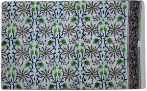 10 Yard Cotton Fabric Indian Block Printed cloth Running Traditional Handmade F2 - Picture 1 of 4