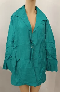 * Ulla Popken fabelhafter Crash Leinen Sommer Blazer Gr. 42 44 NEU Grün Taschen - Bild 1 von 7