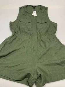 New Banana Republic Romper Shorts  Jumpsuit Green XL Women's Was $79.99 A31 - Picture 1 of 8