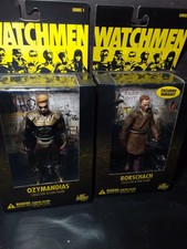 WATCHMEN Ozymandias and Rorschach Action Figure Lot DC Direct 2009 Series 1