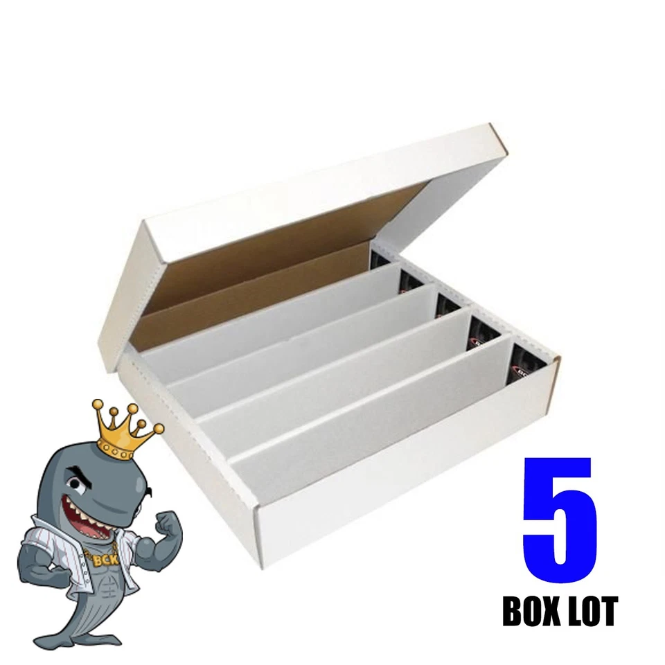5x BCW 5000ct 5-row Storage Box with LID (5ct Lot) - $13.48/Box FREE SHIP - Image 1 of 1