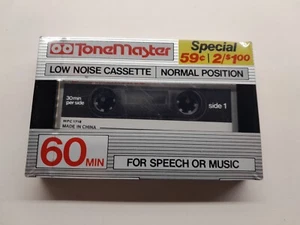 ToneMaster Cassette 60 Minute For Speech Or Music New Sealed - Picture 1 of 7