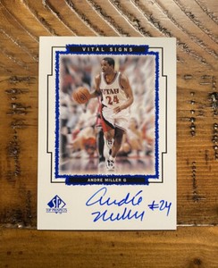 Andre Miller 1999-2000 Upper Deck SP Top Prospects Vital Signs Autograph AUTO RC