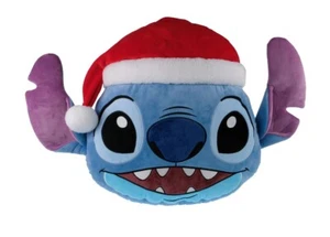 Disney Stitch In Nikolausmütze 16 Zoll rund Urlaub Weihnachten Kissen blau NEU 2024 - Bild 1 von 8
