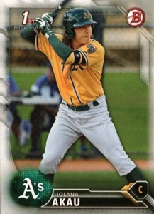 Bowman Prospects #BP22 2016 - Iolana Akau FBC - Oakland Athletics 16-183 - Imagen 1 de 2