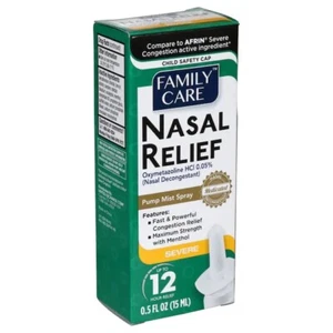 BRAND NEW SEALED Nasal Relief Spray - 12 Hour Anti Drip Pump Mist 0.5 FL Oz Each - Picture 1 of 4