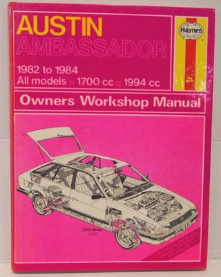 Haynes Austin Ambassador 871 - 1982 - 1984 Tutti i Modelli Owners Manuale - Immagine 1 di 4