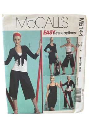 McCALL'S M5144 Jacket Top Dress Gaucho Pants XS-S-M Easy Pattern - Image 1 of 2