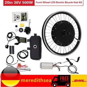Bicicleta eléctrica de 20 pulgadas rueda delantera motor de cubo elevación bicicletas eléctricas kit de conversión 36V 500W - Imagen 1 de 16