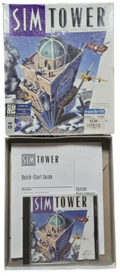 Sim Tower The Vertical Empire Maxis PC Big Box Windows 95 W/ Manuals + Inserts! - Image 1 of 3