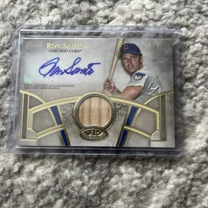Tarjeta de murciélago autógrafa 2021 Topps Tier One Ron Santo 18/25 Salón de la fama Chicago Cubs TIAR-RS - Imagen 1 de 6