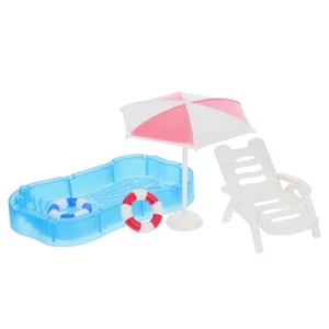Casa de Muñecas Piscina Niño Hawaiano Accesorios Miniatura Playa - Imagen 1 de 12