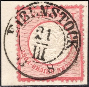 DR Brustschild Mi.-Nr. 19 o nachverwendet K2 Eibenstock 73 Sachsen - Bild 1 von 1