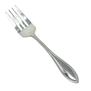 Pfaltzgraff American Bead Cold Meat Serving Fork Bevel Flatware Silverware 8.75” - Picture 1 of 2