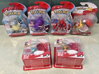 Pokemon Deluxe Battle Feature & Clip N Go Lote de 6 Blastoise, Gengar, Scizor, Foto 1 de 4