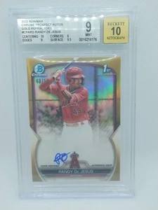 2023 Bowman Chrome Randy De Jesus Bowman 1st True Gold Auto #/50 BGS 9 Angels RC - Bild 1 von 4