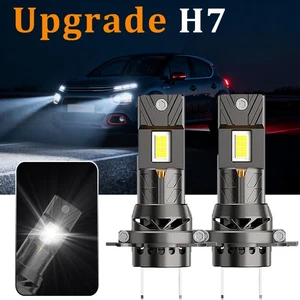 2x H7 For Citroen C3 C4 Picasso C5 C6 C8 DS3 DS4 DS5 Headlight Bulbs LED White - Picture 1 of 9