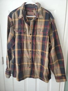 Giacca camicia uomo Orvis in flanella pesante a quadri con tasche TG 2XL con bottoni - Foto 1 di 14