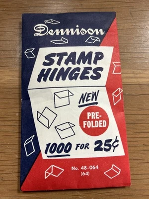 Bisagras de sello preplegadas Dennison, stock nuevo/antiguo, 1000 cantidad sellada Foto 1 de 4