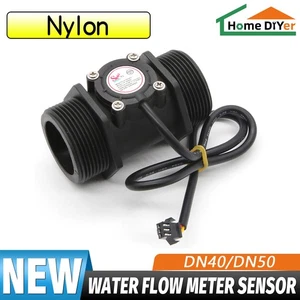Hall Effect Fluid Liquid Flow Meter Sensor 1-1/2", 2" Water Flow Sensor Meter - Picture 1 of 10