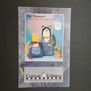 Baumwolle Ginnys Handarbeit Muster "The Mousers" Katzen 11"x14" Mäuse 3" ungeschnitten - Bild 1 von 4