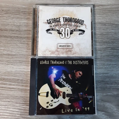 George Thorogood CD Lot of 2 – Blues Rock – Greatest Hits, Live in 99 Foto 1 de 4