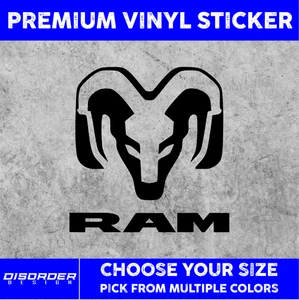 DODGE RAM MODERN [VINYL STICKER]-for Car/Truck WINDOW-LAPTP-FOLDR-U PCK COLR/SZE - Picture 1 of 6