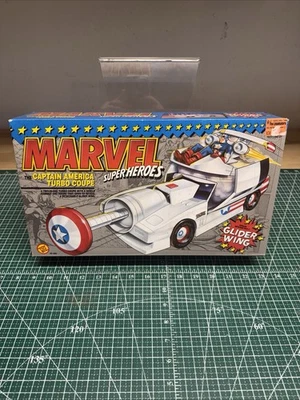 Marvel Super Heroes Capitán América Turbo Cupé Ala Planeador Vehículo EE. UU. AGENTE 90 Foto 1 de 4