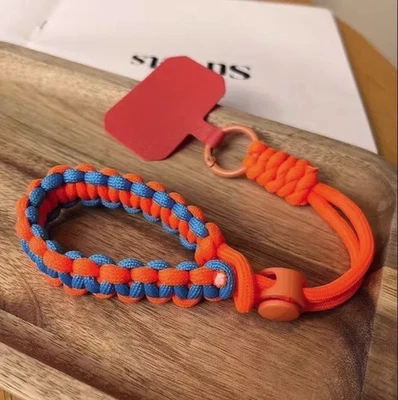 Correa de muñeca ajustable tejida a mano con cordón para teléfono cuerda anti-caída 1 pieza - NUEVO Foto 1 de 4