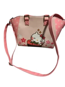Hello Kitty Sushi Loungefly Sanrio Satchel Bag Sakura Blossoms Kawaii RARE - Picture 1 of 9